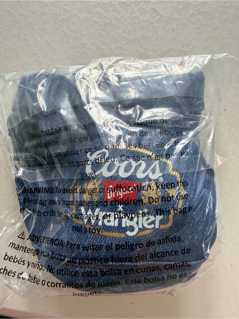 RARE Coors x Wrangler Denim drink Koozie